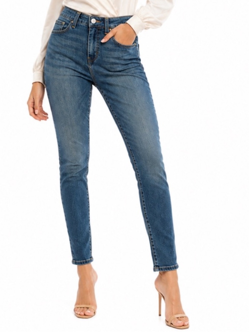 Signature by Levi Strauss Gold Woman Mid Rise Skinny Blue Jeans Size 4S (Short)